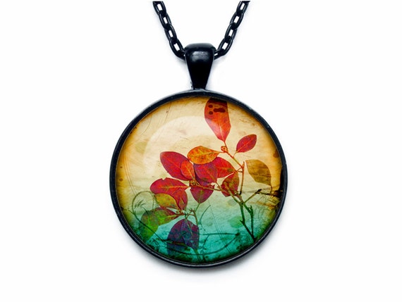 Autumn Leaf Necklace Autumn Leaf pendant Fall Leaves Forest Jewelry