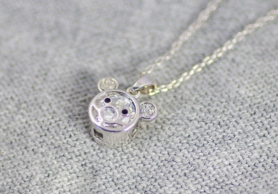 teddy bear necklace set