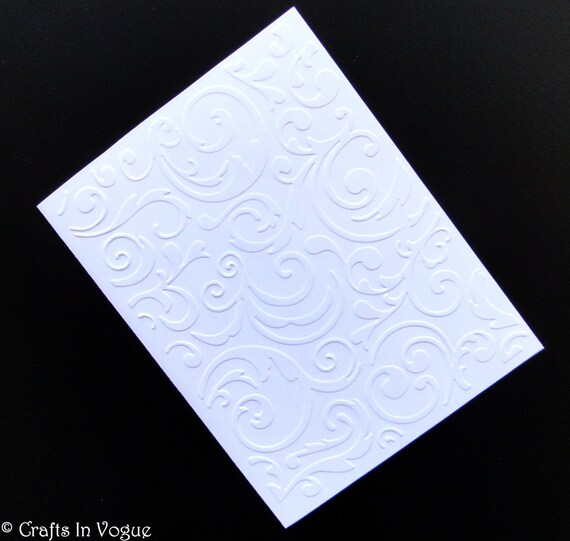 Embossed Cards 8 Blank Note Cards Embossed by CraftsInVogue