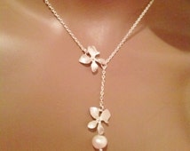 Popular items for orchid necklace on Etsy