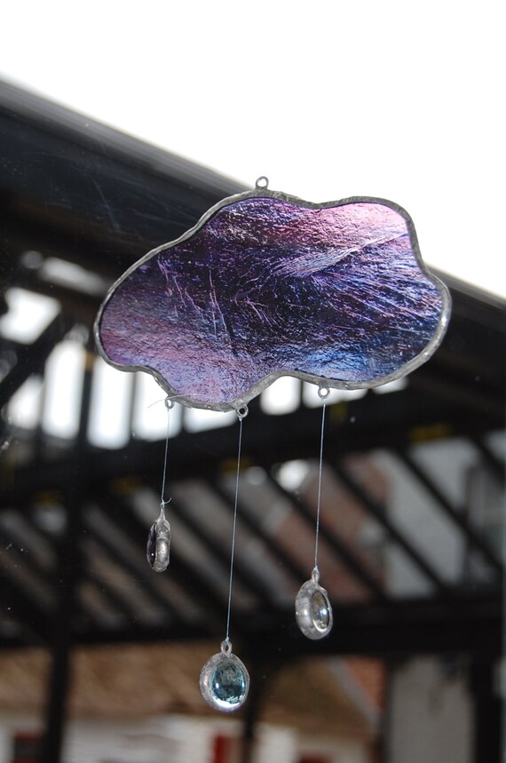 Stained Glass 'Rainy Day' Lightcatcher in by AlphaCraftsDerry