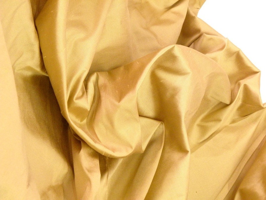 Silk Fabric light gold chaki 118