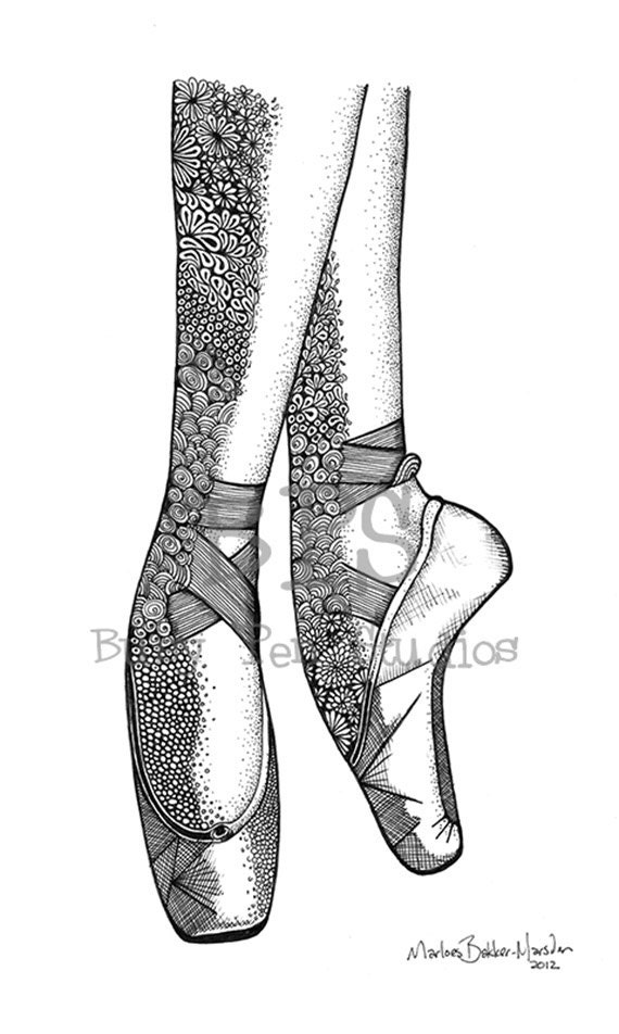 dancer coloring pages teens pointe shoe - photo #29
