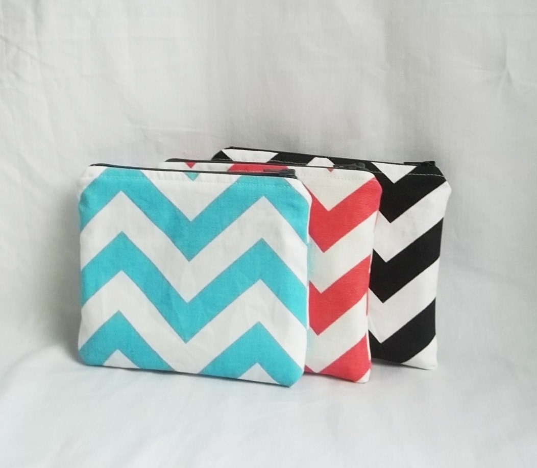 Cosmetic Bag Set of 3 Monogram Makeup bag Personalized