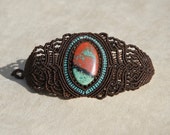Macrame bracelet with Sunset Turquoise (natural stone)
