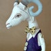 Gerard the Goat-- Original Contemporary Folk Art Doll-- Made to order within a week