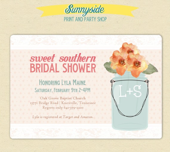 Southern Bridal Shower Invitations 1