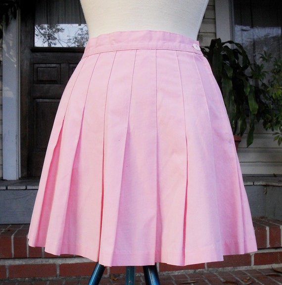 Tennis Pleated Mini Skirt In Pastel Pink