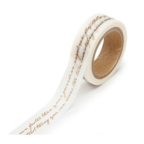 Gold Script Japanese Washi Tape - Scrapbooking Paper Craft Party Supplies Il_570xn