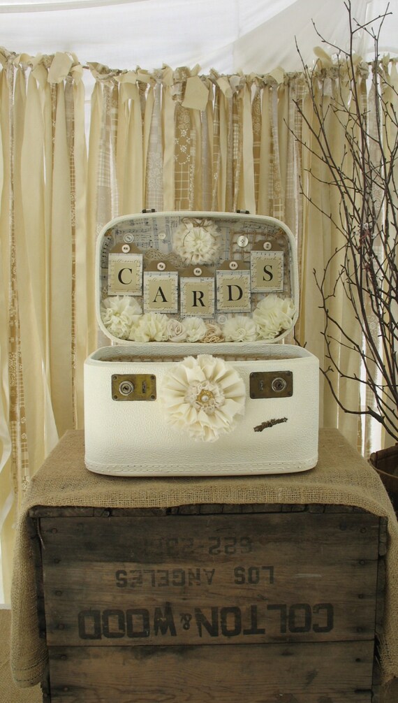 Vintage Suitcase Wedding Card Box Wedding Card Holder Wedding