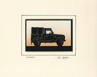 Landrover (Defender) Hand-Cut Papercut