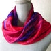 Silk Scarf Handpainted in Red, Berry and Purple
