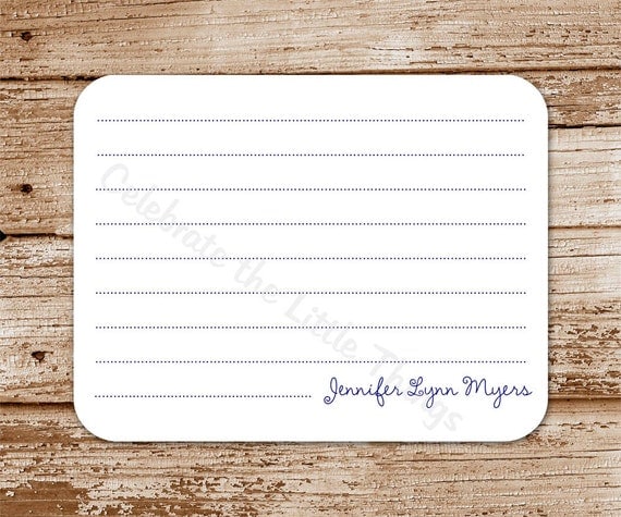 set-of-12-lined-note-cards-notecards-personalized-flat-cards