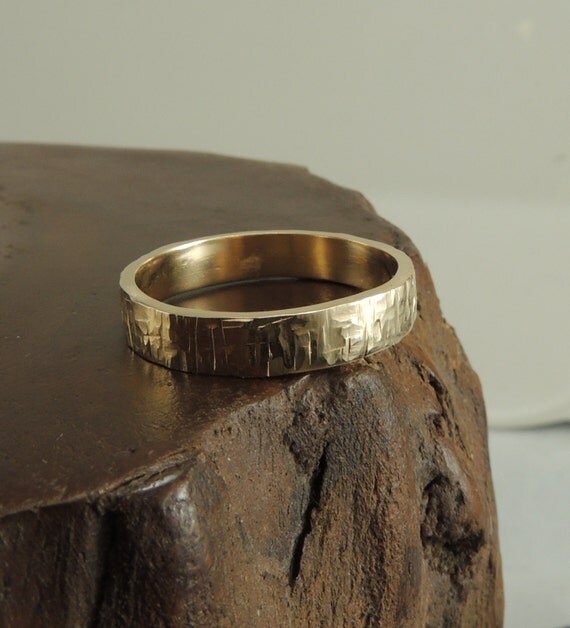 Recycled 14k Gold Mens Wedding Band Eco by PointNoPointStudio