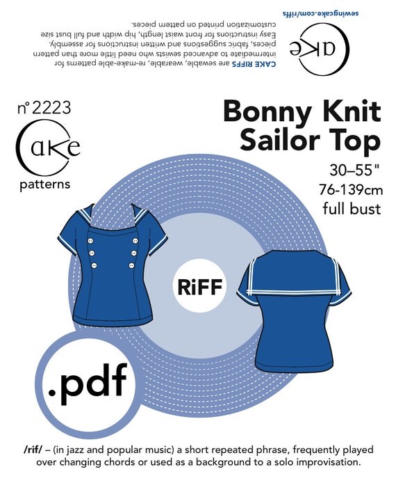 Cake patterns Bonny Knit Sailor Top 2223 pattern review by theseedsof3