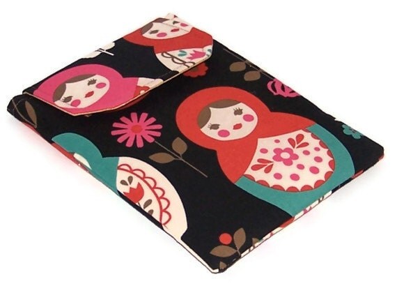 Handmade Ipad Mini Sleeve Russian Dolls Dark by WhimsyWooDesigns on Etsy