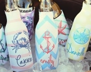bottle koozie - SEASIDE COLLECTION with monogram