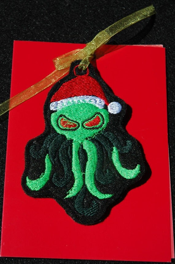 items similar to cthulhu santa ornament christmas card items similar to cthulhu santa ornament christmas card
