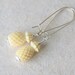 Pineapple Earrings, vintage bone pineapple beads, sterling silver earwires