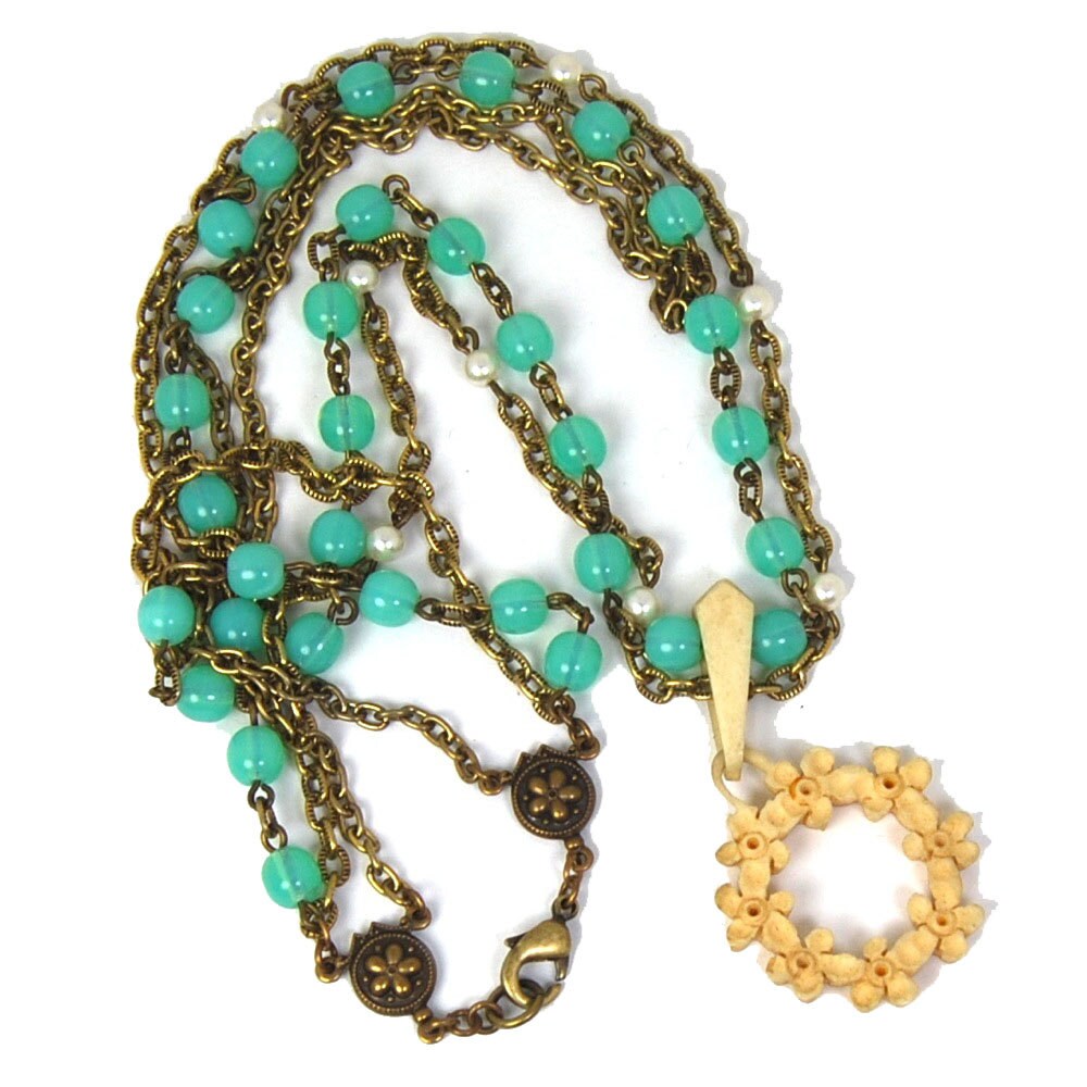 POCKET FULL of POSIES Upcycled Necklace with by NouveauMotley