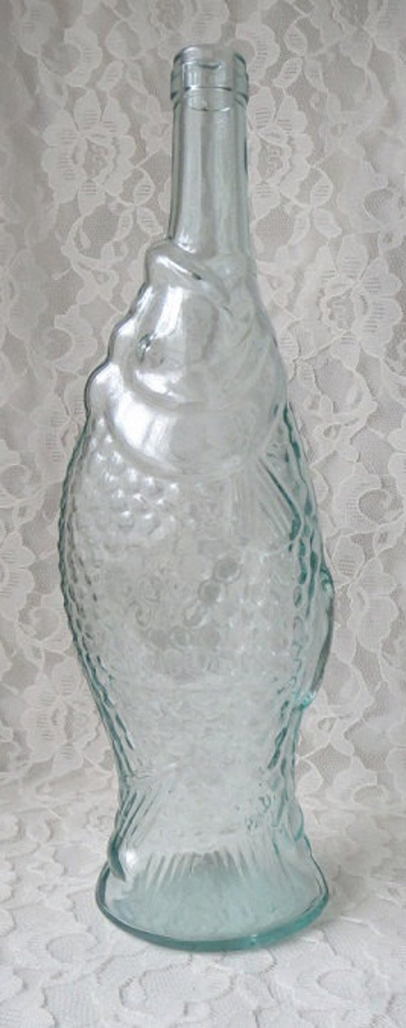 Vintage Fish Shaped Wine Bottle by Antinori Bianco Tuscany