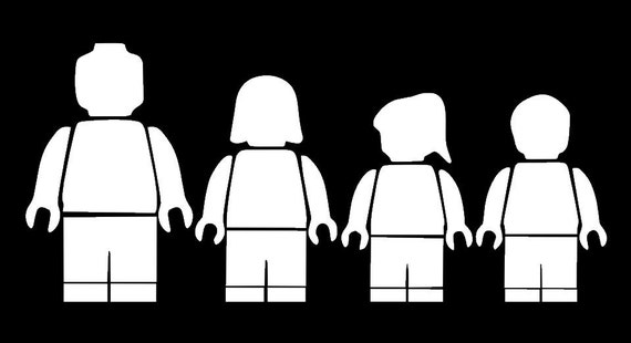 Mini Figure Family Vinyl Decal Car Laptop Tablet Window