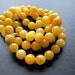 Butter. Long Yellow Calcite Necklace, Hand Knotted Beaded Necklace ...Canary