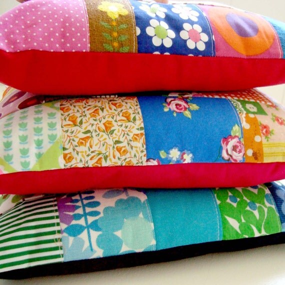 Vintage / Kitsch / Retro Patchwork Cushion / Pillow cover