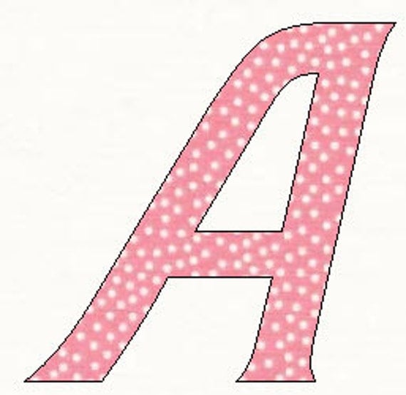 Printable Alphabet Barbie Font template pattern in pdf for
