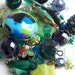 Blue and Green lucky dip - beads and charms lot - over 40 pieces