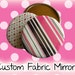 10 Custom Fabric Pocket Mirrors 2.25 Inch Round