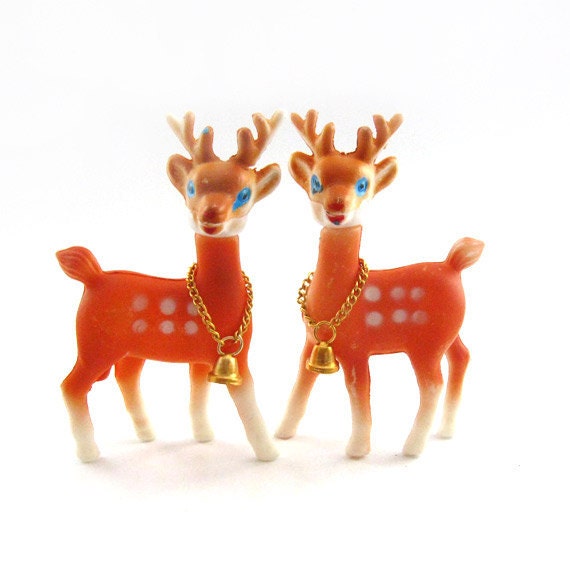 2 vintage reindeer deer christmas figure holiday by modandmint 2 vintage reindeer deer christmas figure holiday by modandmint