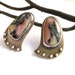 OOAK Pink Opal Earrings - Pink And Black Contemporary Earrings - Bronze And Sterling Silver Mixed Metal Artisan Metalsmith Jewelry