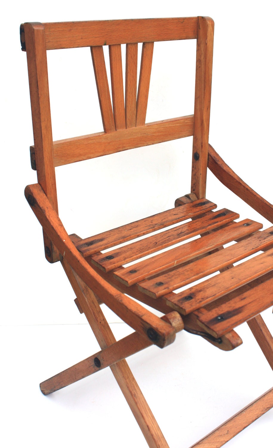 Vintage Child's Wood Folding Chair