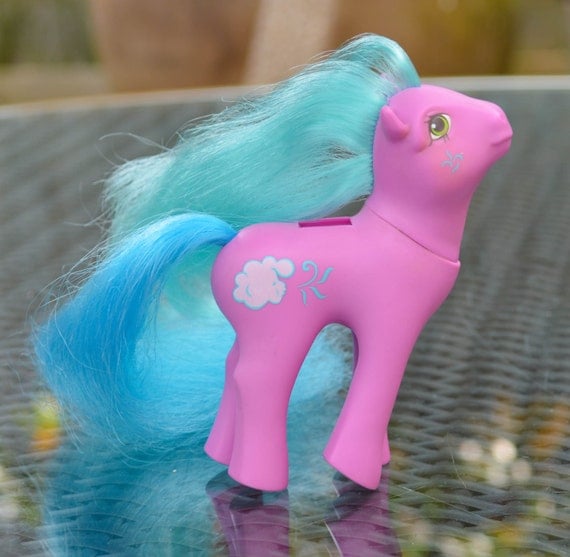 Vintage My Little Pony Pink Purple Flutter Pony 'Cloud