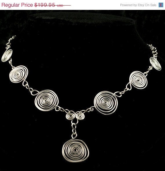 Silver Spirals Necklace