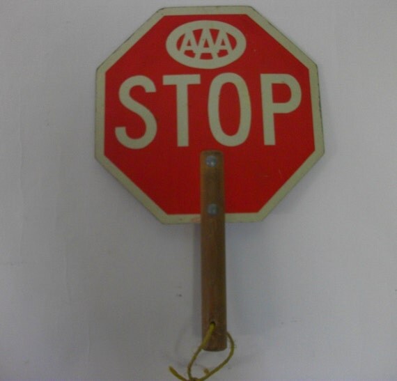 Official Vintage Crossing Guard Stop Sign 2 by coffeehousevintage