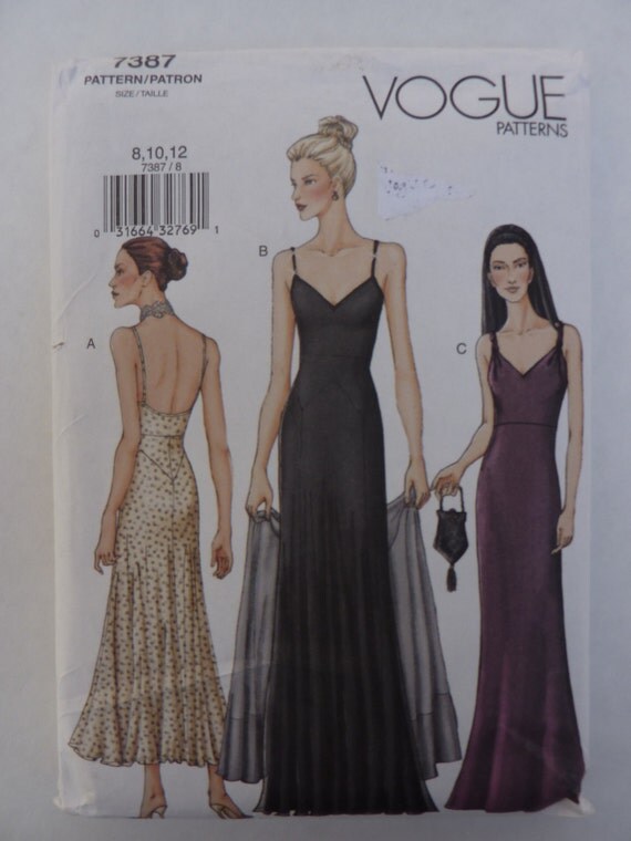 2000s UNCUT Vogue Sewing Pattern 7387 Misses' Bias Cut