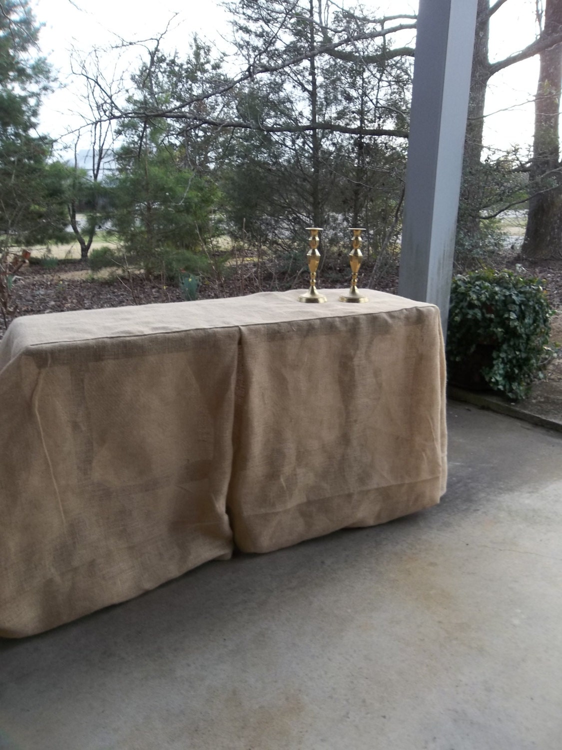 RESERVE Custom Made Burlap Table Skirt Pleated Tablecloth