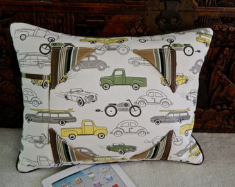 iPad Tablet Accessory Pillow Stand - Cars and Trucks and things that Go