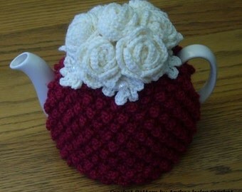 Pattern for Crochet Tea Cosy with Roses (Instant download)