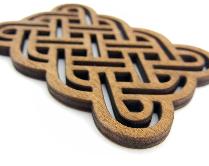 Rectangular Wood Celtic Style Cut-out Connector