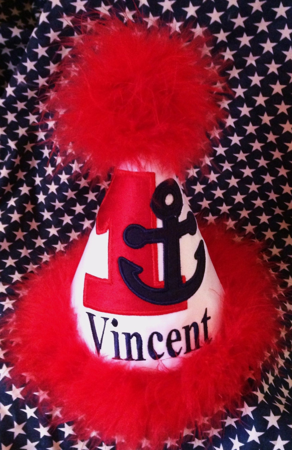 Anchor Birthday Hat First Birthday Hat 2nd by ginghambunny on Etsy