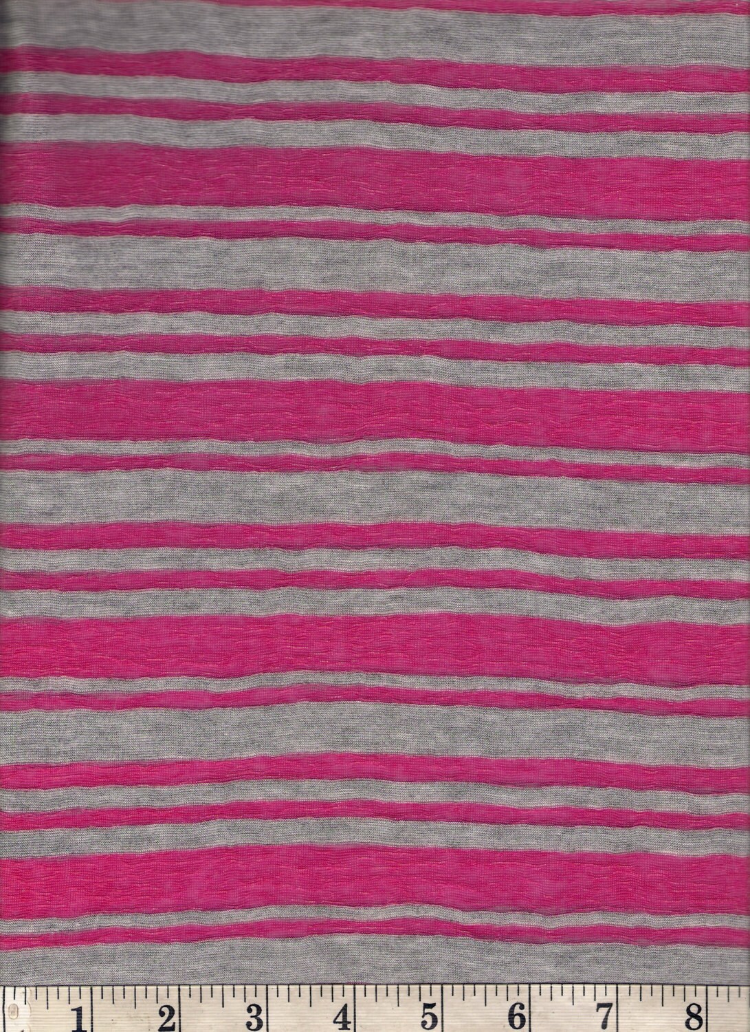 Grey & Pink Stripe Burnout Knit. 59 wide. 1 by HoundstoothFabric
