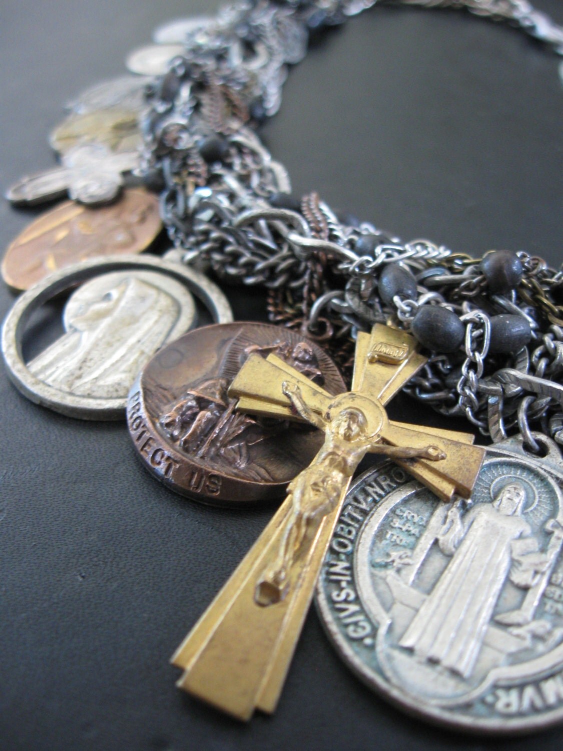 Statement Necklace Salvaged Divinity No.10 Upcycled and