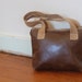 SALE--olive and tan repurposed leather purse