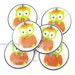 Halloween Buttons. 3/4" or 20 mm Halloween Pumpkin Owl Handmade Buttons. 6 sewing buttons.