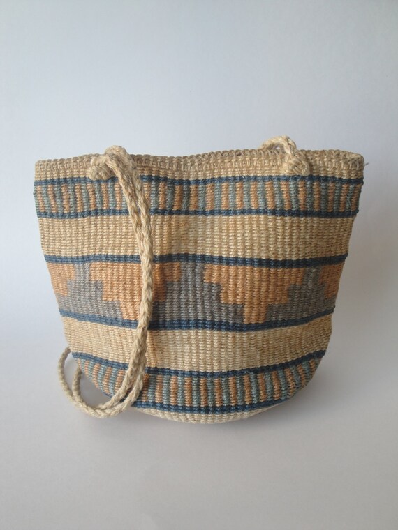 vintage woven handbag