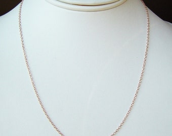 Fine Rose Gold Chain Necklace . 14K Pink Gold fill . Choose 15 to 30 inches . Layering Chain, 14K Rose Gold fill Chain, Long Necklace