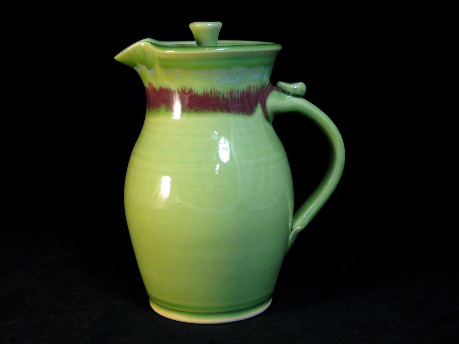 Ceramic Pitcher With Lid Pottery Pitcher by DougSmithPottery